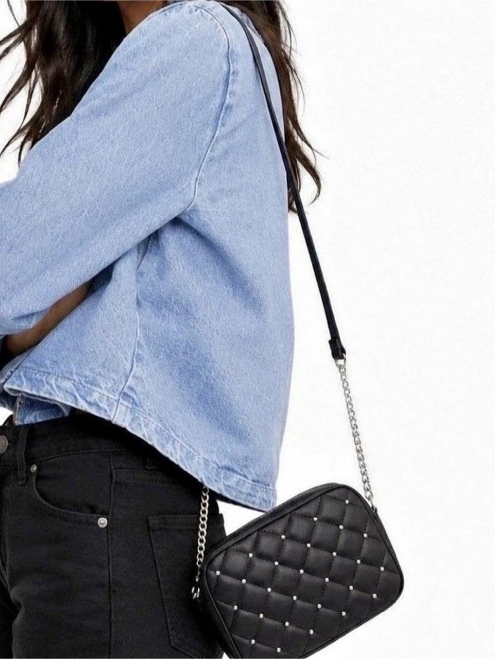 Rebecca Minkoff Quilted Crossbody Bag in Black